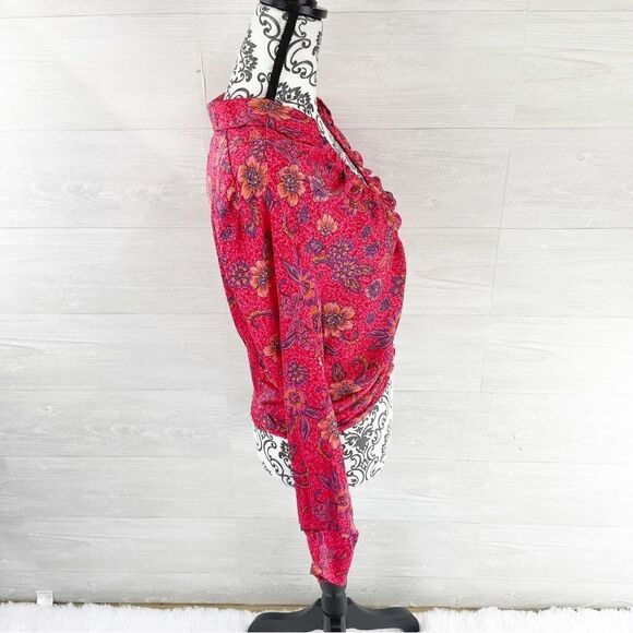 Free People I Got You Printed Floral Ruched Crop Top - Picture 4 of 11